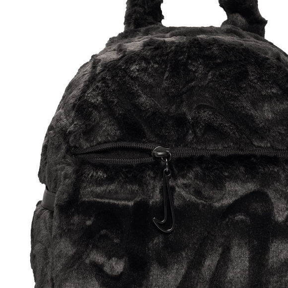 *NWT* NIKE Mini Black Faux Fur Backpack - Picture 13 of 16
